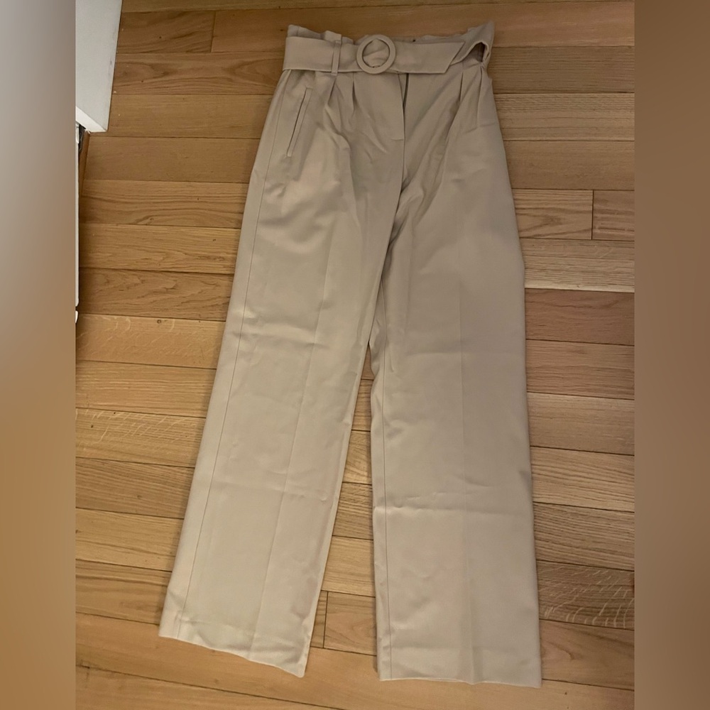 Elegant Beige High-Waisted Pants